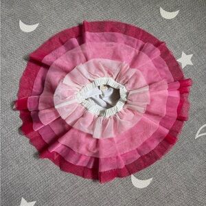 Kate Spade Pink Ombre Glitter Tiered Tutu Skirt lined with panty
